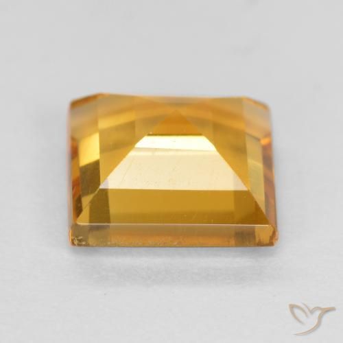 Citrine Gemstone in 7 x 7 mm (calibrated) Size for Sale, Citrine Stone in Orange-Gold Color