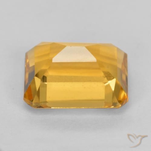 Citrine Gemstone in 8 x 6 mm (calibrated) Size for Sale, Citrine Stone in Medium Orange-Gold Color