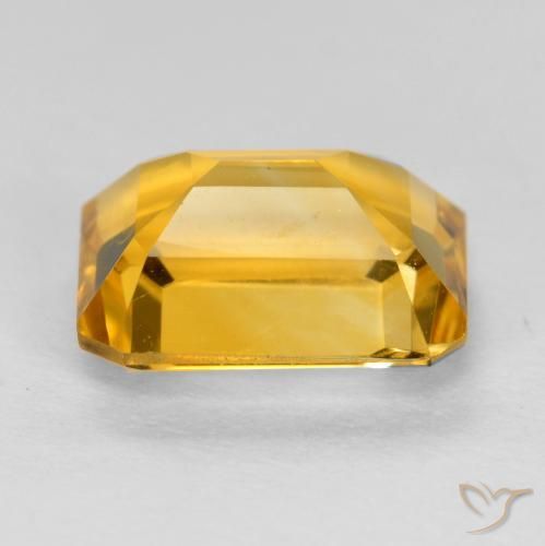 Citrine Gemstone in 8.2 x 6.3 mm Size for Sale, Citrine Stone in Medium Orange-Gold Color