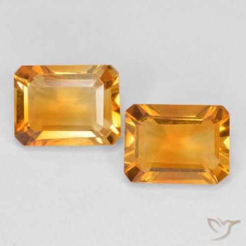 2.88ctw Natural Gold Citrine, Emerald Cut, VVS-VS