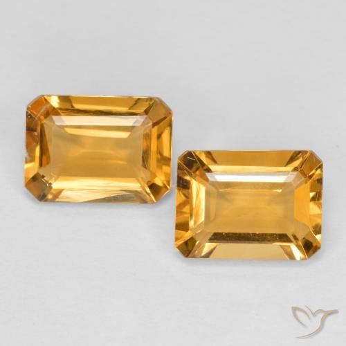 2.54ctw Natural Dark Golden Citrine, Emerald Cut, VVS-VS