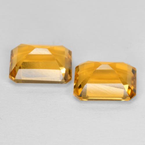 Citrine Gemstones in 8 x 6 mm (calibrated) Size for Sale, Citrine Stones in Deep Golden Orange Color
