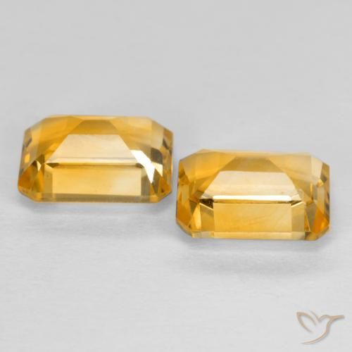 Citrine Gemstones in 8 x 6 mm (calibrated) Size for Sale, Citrine Stones in Deep Golden Orange Color