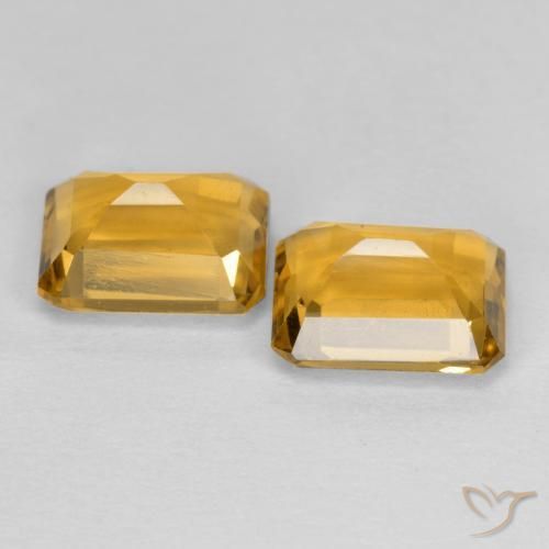 Citrine Gemstones in 8 x 6 mm (calibrated) Size for Sale, Citrine Stones in Deep Golden Orange Color