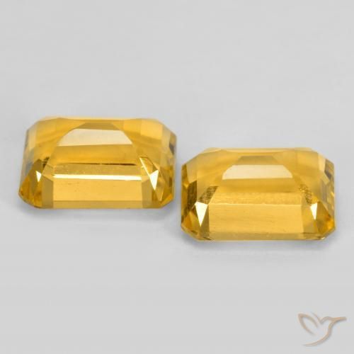 Citrine Gemstones in 8 x 6 mm (calibrated) Size for Sale, Citrine Stones in Medium Golden Color