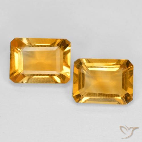2.58ctw Natural Dark Orange-Gold Citrine, Emerald Cut, VVS-VS
