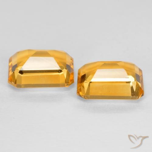 Citrine Gemstones in 8 x 6 mm (calibrated) Size for Sale, Citrine Stones in Deep Orange-Gold Color