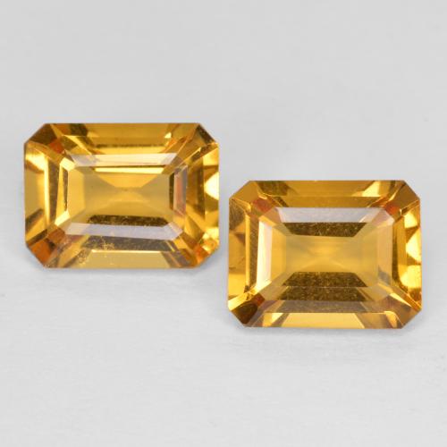 Deep Orange-Gold Citrine Gem - 1.4ct Octagon Step Cut (ID: 556856)