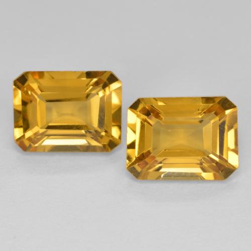 Deep Golden Orange Citrine Gem - 1.4ct Octagon Step Cut (ID: 556859)