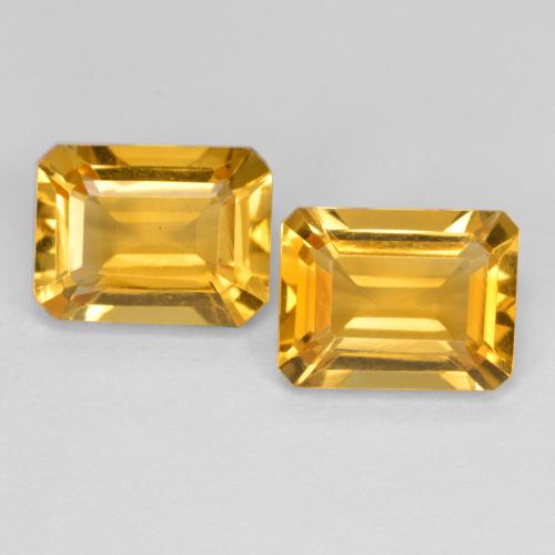 Deep Golden Orange Citrine Gem - 1.4ct Octagon Step Cut (ID: 556861)