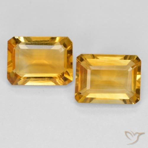 2.80ctw Natural Dark Golden Citrine, Emerald Cut, VVS-VS