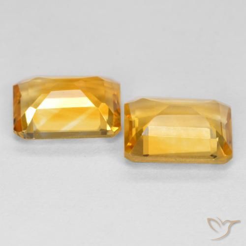 Citrine Gemstones in 8 x 6 mm (calibrated) Size for Sale, Citrine Stones in Dark Golden Color