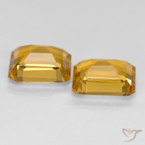 Citrine Gemstones in 8 x 6 mm (calibrated) Size for Sale, Citrine Stones in Deep Golden Orange Color
