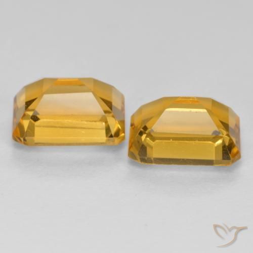 Citrine Gemstones in 8 x 6 mm (calibrated) Size for Sale, Citrine Stones in Dark Golden Color