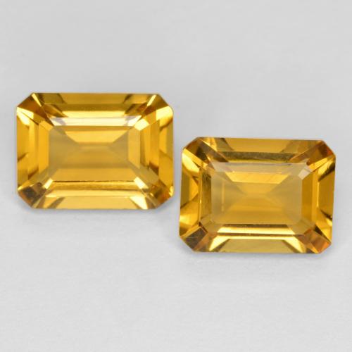 2.71 ct Yellow Citrine, 8.1 x 6.1 mm Octagon Cut From Brazil, Photo A