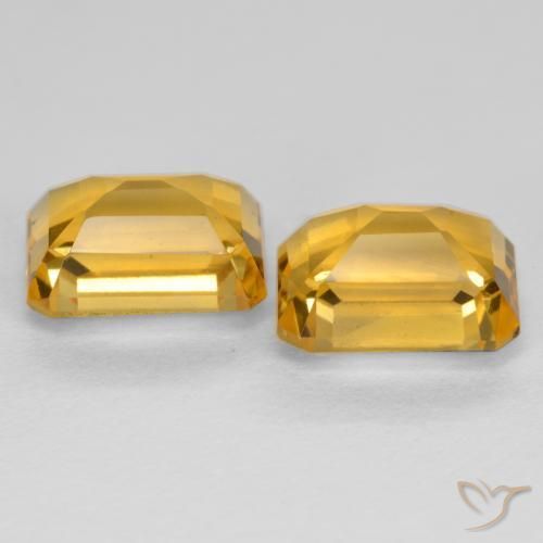 Citrine Gemstones in 8 x 6 mm (calibrated) Size for Sale, Citrine Stones in Deep Golden Orange Color