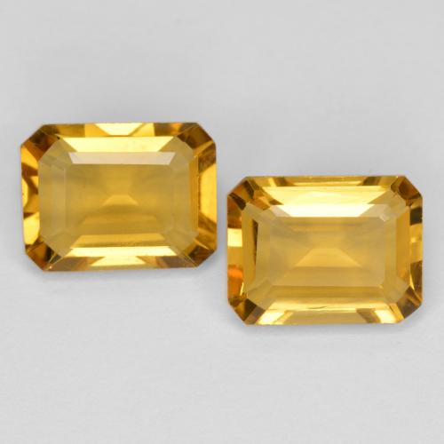 Naranja dorado intenso Citrina Gema - 1.4ct Forma octagonal (ID: 556977)