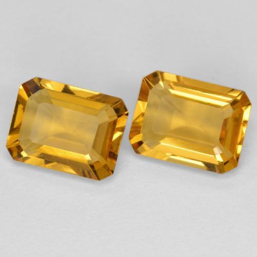 2.70 ctw Golden Citrine Stones, Natural Citrine in Octagon Facet Shape for Sale