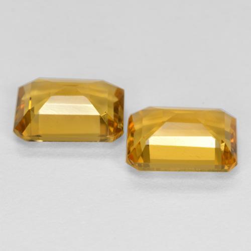 Citrine Gemstones in 8 x 6 mm (calibrated) Size for Sale, Citrine Stones in Deep Golden Orange Color