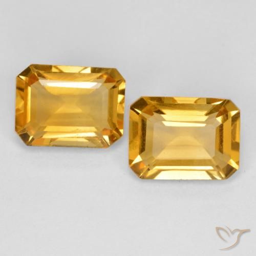 2.59ctw Natural Dark Golden Citrine, Emerald Cut, VS