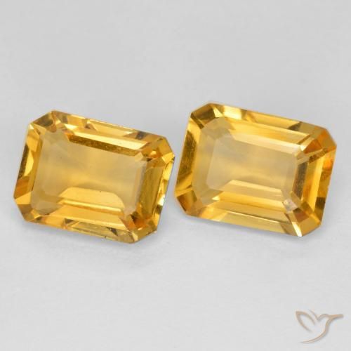 2.59 ctw Golden Citrine Stones, Natural Citrine in Octagon Facet Shape for Sale
