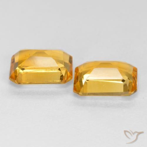 Citrine Gemstones in 8 x 6 mm (calibrated) Size for Sale, Citrine Stones in Dark Golden Color