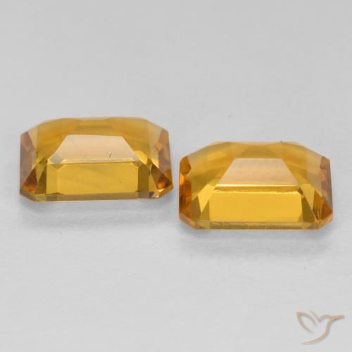 Citrine Gemstones in 8 x 6 mm (calibrated) Size for Sale, Citrine Stones in Dark Golden Color