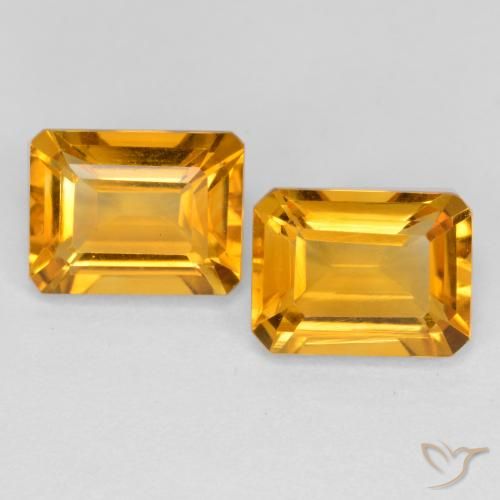 3.02ctw Natural Dark Golden Citrine, Emerald Cut, VVS-VS