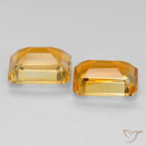 Citrine Gemstones in 8 x 6 mm (calibrated) Size for Sale, Citrine Stones in Dark Golden Color