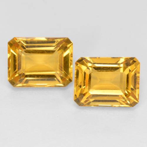 Deep Golden Orange Citrine Gem - 1.8ct Octagon Facet (ID: 556985)