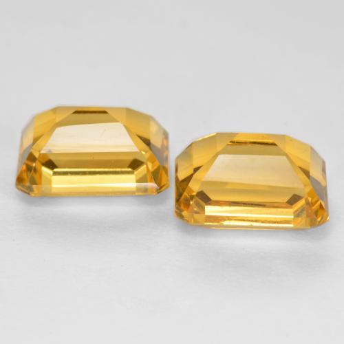 Citrine Gemstones in 8 x 6 mm (calibrated) Size for Sale, Citrine Stones in Deep Golden Orange Color