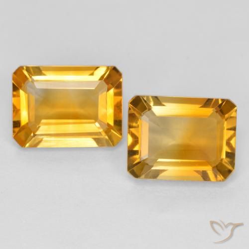 2.8 ct Yellow Citrine, 8.1 x 6.1 mm Octagon Cut From Brazil, Photo A