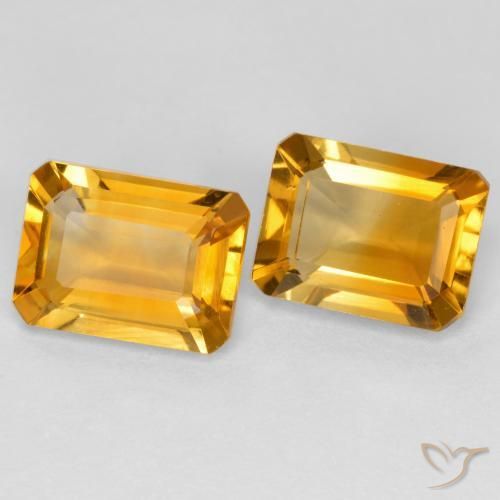 2.80 ctw Golden Citrine Stones, Natural Citrine in Octagon Facet Shape for Sale