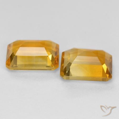 Citrine Gemstones in 8 x 6 mm (calibrated) Size for Sale, Citrine Stones in Orange-Gold Color