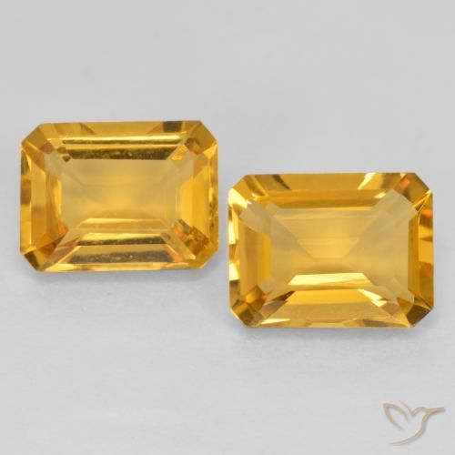 2.98ctw Natural Dark Golden Citrine, Emerald Cut, VVS-VS