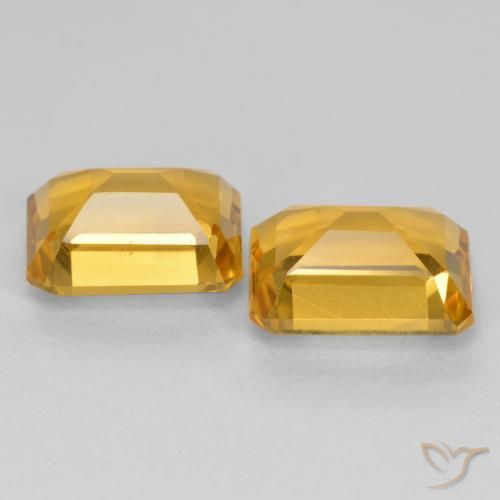 Citrine Gemstones in 8 x 6 mm (calibrated) Size for Sale, Citrine Stones in Dark Golden Color