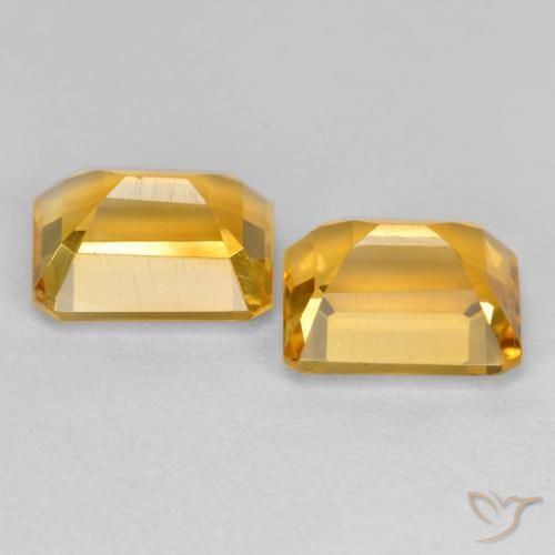 Citrine Gemstones in 8 x 6 mm (calibrated) Size for Sale, Citrine Stones in Dark Golden Color