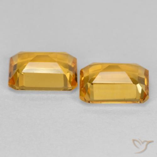 Citrine Gemstones in 8 x 6 mm (calibrated) Size for Sale, Citrine Stones in Dark Golden Color