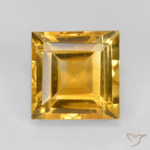 1.98ct Natural Deep Golden Orange Citrine, Square, VS