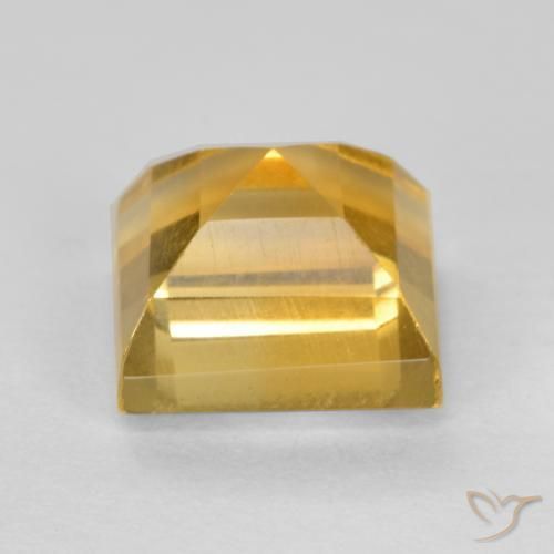 Citrine Gemstone in 7 x 7 mm (calibrated) Size for Sale, Citrine Stone in Deep Golden Orange Color