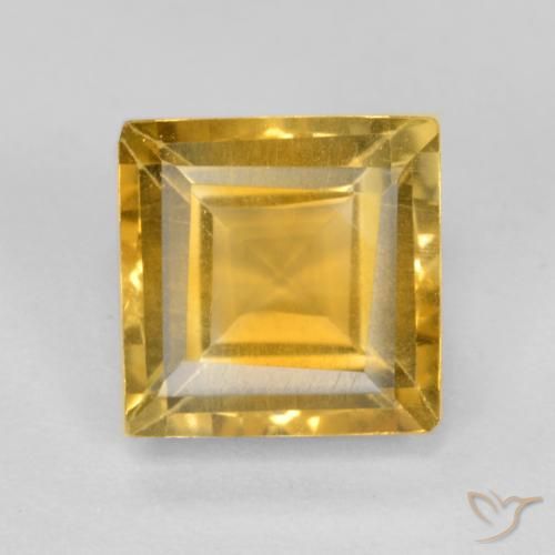 1.68ct Natural Golden Citrine, Square, VS