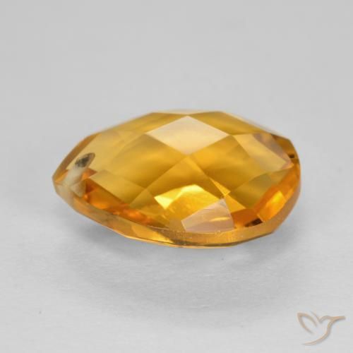 Citrine Gemstone in 12 x 10 mm (calibrated) Size for Sale, Citrine Stone in Dark Orange-Gold Color