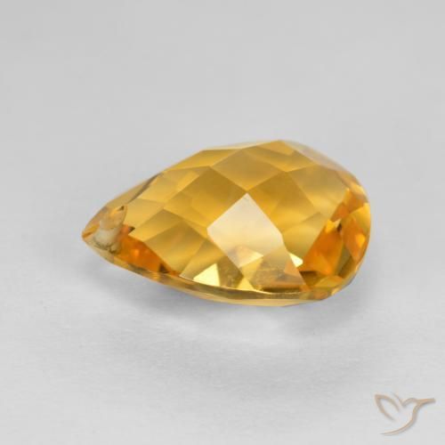 Citrine Gemstone in 12 x 10 mm (calibrated) Size for Sale, Citrine Stone in Bright Gold Color
