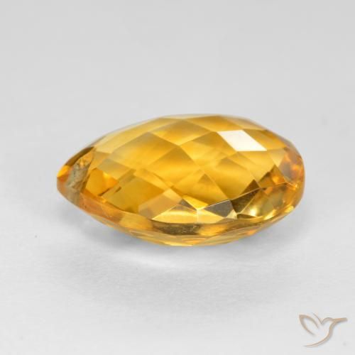 Citrine Gemstone in 12 x 10 mm (calibrated) Size for Sale, Citrine Stone in Dark Golden Color