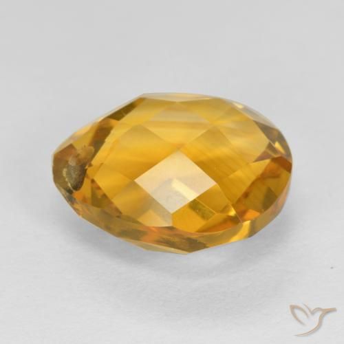 Citrine Gemstone in 12 x 10 mm (calibrated) Size for Sale, Citrine Stone in Deep Golden Orange Color