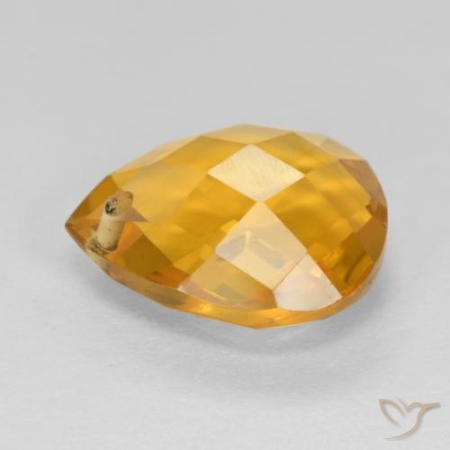 Citrine Gemstone in 12 x 10 mm (calibrated) Size for Sale, Citrine Stone in Dark Golden Color
