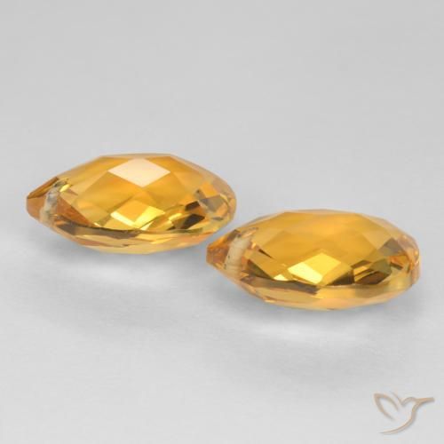 Citrine Gemstones in 12 x 10 mm (calibrated) Size for Sale, Citrine Stones in Dark Golden Color