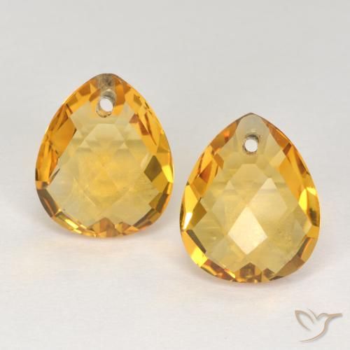 7.19ctw Natural Dark Golden Citrine, Pear Shape, VVS-VS