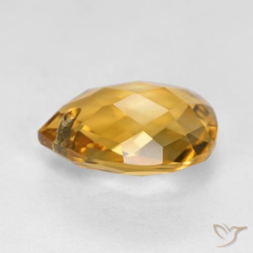 Citrine Gemstone in 12 x 10 mm (calibrated) Size for Sale, Citrine Stone in Medium-Dark Golden Color