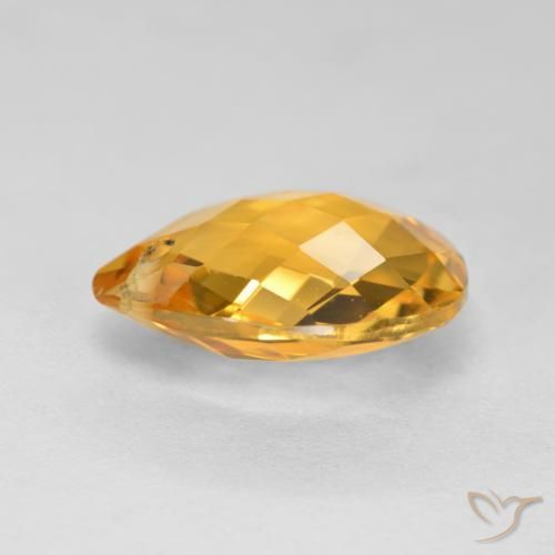 Citrine Gemstone in 12 x 10 mm (calibrated) Size for Sale, Citrine Stone in Deep Golden Orange Color